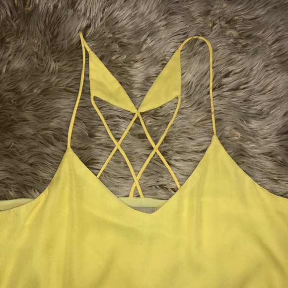 NWOT Yellow Spring Mini Dress - Picture 3 of 4